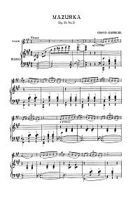 Шопен - Мазурка op.33 N2 - Крейслер - Клавир - первая страница